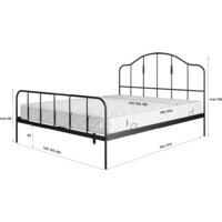 Кровать Князев Мебель Афина АФН.160.200.Ч (черный муар) - Превью изображения №5 — Интернет-магазин Time-Shop