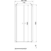 Душевая дверь Triton Дабл 90 - Превью изображения №7 — Интернет-магазин Time-Shop