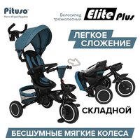 Детский велосипед Pituso Elite Plus (сине-зеленый) - Превью изображения №5 — Интернет-магазин Time-Shop