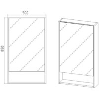  Viant Шкаф с зеркалом Мальта 50 VMAL50-ZSH - Превью изображения №5 — Интернет-магазин Time-Shop