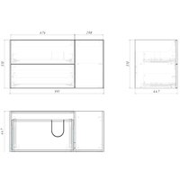  Grossman Тумба под умывальник Адель 100 см подвесная (белый) - Превью изображения №2 — Интернет-магазин Time-Shop