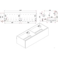  ЗОВ Тумба под умывальник Кито 120 K120LA0MWMC-KP13W (аттик/белый матовый) - Превью изображения №6 — Интернет-магазин Time-Shop