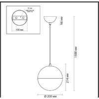 Подвесная люстра Odeon Light Pinga 4958/1A - Превью изображения №2 — Интернет-магазин Time-Shop