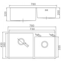 Кухонная мойка Gerhans K37843-S (нержавеющая сталь) - Превью изображения №2 — Интернет-магазин Time-Shop