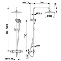 Душевая система  Armatura Moza 5736-910-00 - Превью изображения №4 — Интернет-магазин Time-Shop