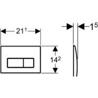Панель смыва Geberit Kappa 50 115.260.21.1 (хром глянцевый) - Превью изображения №2 — Интернет-магазин Time-Shop