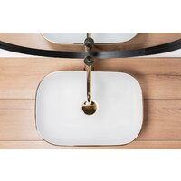 Умывальник Rea Belinda (белый матовый/золотистый) - Превью изображения №5 — Интернет-магазин Time-Shop