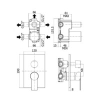 Смеситель Paffoni Tango TA018CR/M - Превью изображения №2 — Интернет-магазин Time-Shop