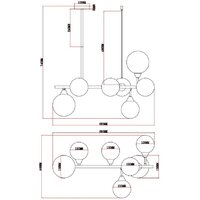 Подвесная люстра Moderli Molecule V10841-7P - Превью изображения №3 — Интернет-магазин Time-Shop