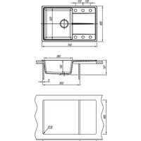 Кухонная мойка Dr. Gans Smart Оливия 740 (латте) - Превью изображения №2 — Интернет-магазин Time-Shop