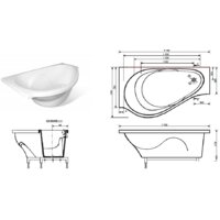 Ванна Эстет Грация 170x94 (левая) [2-0006] - Превью изображения №7 — Интернет-магазин Time-Shop