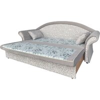 Диван Анмикс Риччи (светло-бежевый, велюр/принт инкас) - Превью изображения №3 — Интернет-магазин Time-Shop