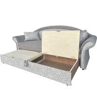 Диван Анмикс Риччи (светло-бежевый, велюр/принт инкас) - Превью изображения №4 — Интернет-магазин Time-Shop