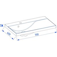 Умывальник Lauter Из искусственного мрамора Eva - Превью изображения №2 — Интернет-магазин Time-Shop