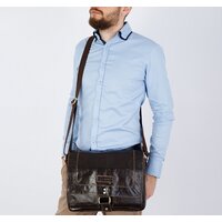 Сумка через плечо Poshete 253-1311-1-DBW (коричневый) - Превью изображения №18 — Интернет-магазин Time-Shop