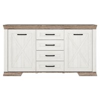 Black Red White Marselle KOM2D4S (ясень снежный/дуб сонома темный)