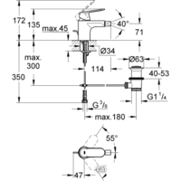 Смеситель Grohe Eurosmart Cosmopolitan 32839000 - Превью изображения №2 — Интернет-магазин Time-Shop