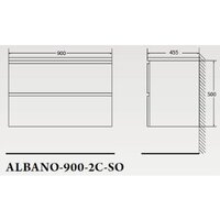  BelBagno Тумба под умывальник ALBANO-900-2C-SO-PS - Превью изображения №3 — Интернет-магазин Time-Shop