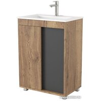 Дабер Тумба под умывальник 013 60 Т13.6.0.22 (дуб галифакс/серый)