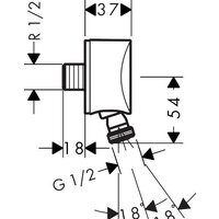 Шланговое подключение Hansgrohe FixFit 27506000 - Превью изображения №2 — Интернет-магазин Time-Shop