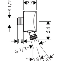 Шланговое подключение Hansgrohe FixFit 27506000 - Превью изображения №2 — Интернет-магазин Time-Shop