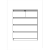 Комод Mio Tesoro Мальта 5 ящиков 80x99 2.05.02.080.3 (дуб сонома) - Превью изображения №4 — Интернет-магазин Time-Shop