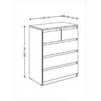 Комод Mio Tesoro Мальта 5 ящиков 80x99 2.05.02.080.3 (дуб сонома) - Превью изображения №5 — Интернет-магазин Time-Shop