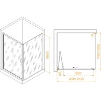 Душевой уголок RGW PA-132 (PA-21+Z-050-5) 060813222-11 120x120 (хром/прозрачное стекло) - Превью изображения №2 — Интернет-магазин Time-Shop