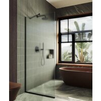 Душевая стенка MaybahGlass 195x89 MGD-690-6у (сатин стекло/черный) - Превью изображения №6 — Интернет-магазин Time-Shop