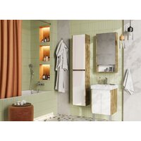  Акватон Тумба под умывальник Сканди Doors 45 1A278701SDZ90 (белый/дуб рустикальный) - Превью изображения №8 — Интернет-магазин Time-Shop