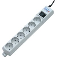 ZIS Pilot S 6 розеток, 10 м, серый