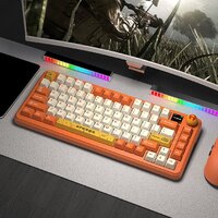 Клавиатура Ajazz AK820 Max Plus (оранжевый/белый, Ajazz Avocado) - Превью изображения №10 — Интернет-магазин Time-Shop