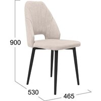 Стул Трия Капри конус Т2 исп.2 (черный муар/велюр бежевый) - Превью изображения №4 — Интернет-магазин Time-Shop