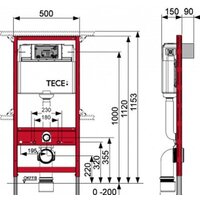 Инсталляция для унитаза Tece 9.300.434 - Превью изображения №2 — Интернет-магазин Time-Shop