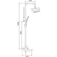 Душевая система  Shevanik S4536G - Превью изображения №2 — Интернет-магазин Time-Shop