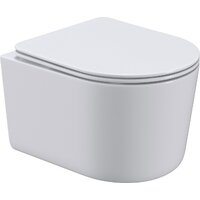 Унитаз подвесной Roxen Simple Compact 530120-01 Rimless Soft Close - Превью изображения №6 — Интернет-магазин Time-Shop