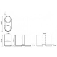 Набор стаканов для зубной щетки и пасты Bemeta Galla 108110020 - Превью изображения №2 — Интернет-магазин Time-Shop