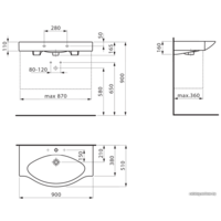 Умывальник Laufen Palace 90x51 [8117020001041] - Превью изображения №2 — Интернет-магазин Time-Shop