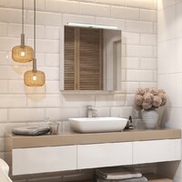  Vigo Шкаф с зеркалом навесной Plaza 700 со светильником - Превью изображения №5 — Интернет-магазин Time-Shop