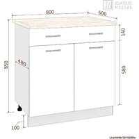 Шкаф напольный Кортекс-мебель Корнелия Лира НШ80р1ш (дуб сонома/королевский опал) - Превью изображения №3 — Интернет-магазин Time-Shop