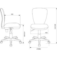 Компьютерное кресло Бюрократ KD-W10/26-29-1 (оранжевый) - Превью изображения №5 — Интернет-магазин Time-Shop