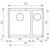 Кухонная мойка Zigmund & Shtain Integra 500.2 (молодое шампанское) - Превью изображения №2 — Интернет-магазин Time-Shop