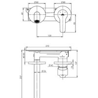 Смеситель Rubineta Torino-1F (BK) PM0010 - Превью изображения №2 — Интернет-магазин Time-Shop