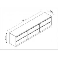 Тумба Mio Tesoro Кастор 6 ящиков 2.03.03.110.4 (серый) - Превью изображения №5 — Интернет-магазин Time-Shop