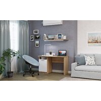 Стол Памир ПКС-12 (дуб сонома/белый глянец) - Превью изображения №4 — Интернет-магазин Time-Shop