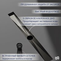 Трап/канал Lauter 2120665-LGM 600x70 (оружейная сталь) - Превью изображения №3 — Интернет-магазин Time-Shop