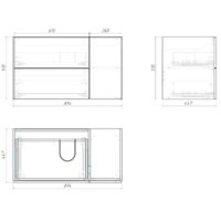  Grossman Тумба под умывальник Адель 90 см подвесная (белый) - Превью изображения №2 — Интернет-магазин Time-Shop