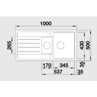 Кухонная мойка Blanco Legra 6 S 522209 (белый) - Превью изображения №3 — Интернет-магазин Time-Shop