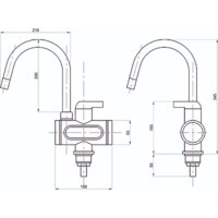 Проточный электрический водонагреватель-кран Mixline WH-003 (золото) - Превью изображения №5 — Интернет-магазин Time-Shop