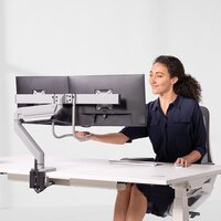 Кронштейн для монитора Fellowes Eppa Dual Crossbar Monitor Arm (серебристый) - Превью изображения №3 — Интернет-магазин Time-Shop